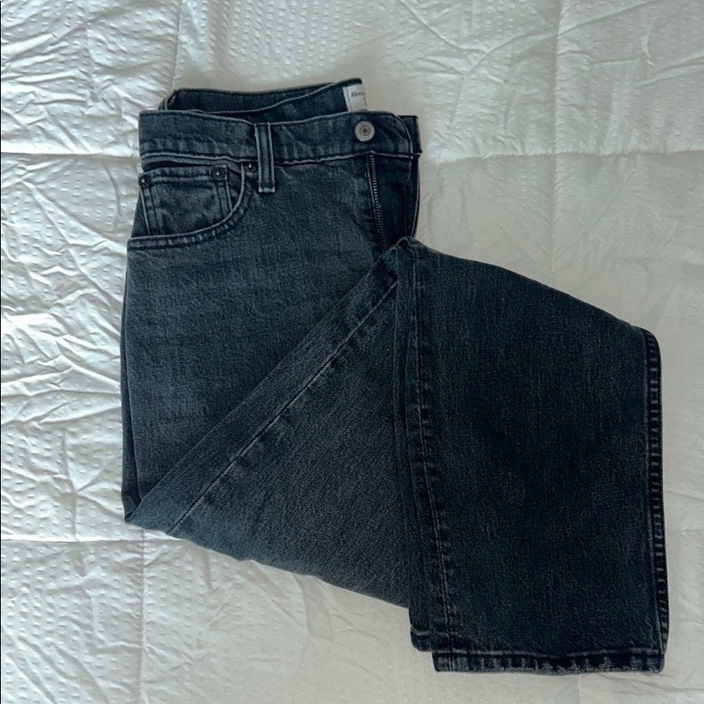 Abercrombie & Fitch Dark Blue Straight Leg Jeans